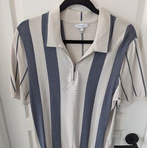 Reiss Quarter Zip Short Sleeve Shirt